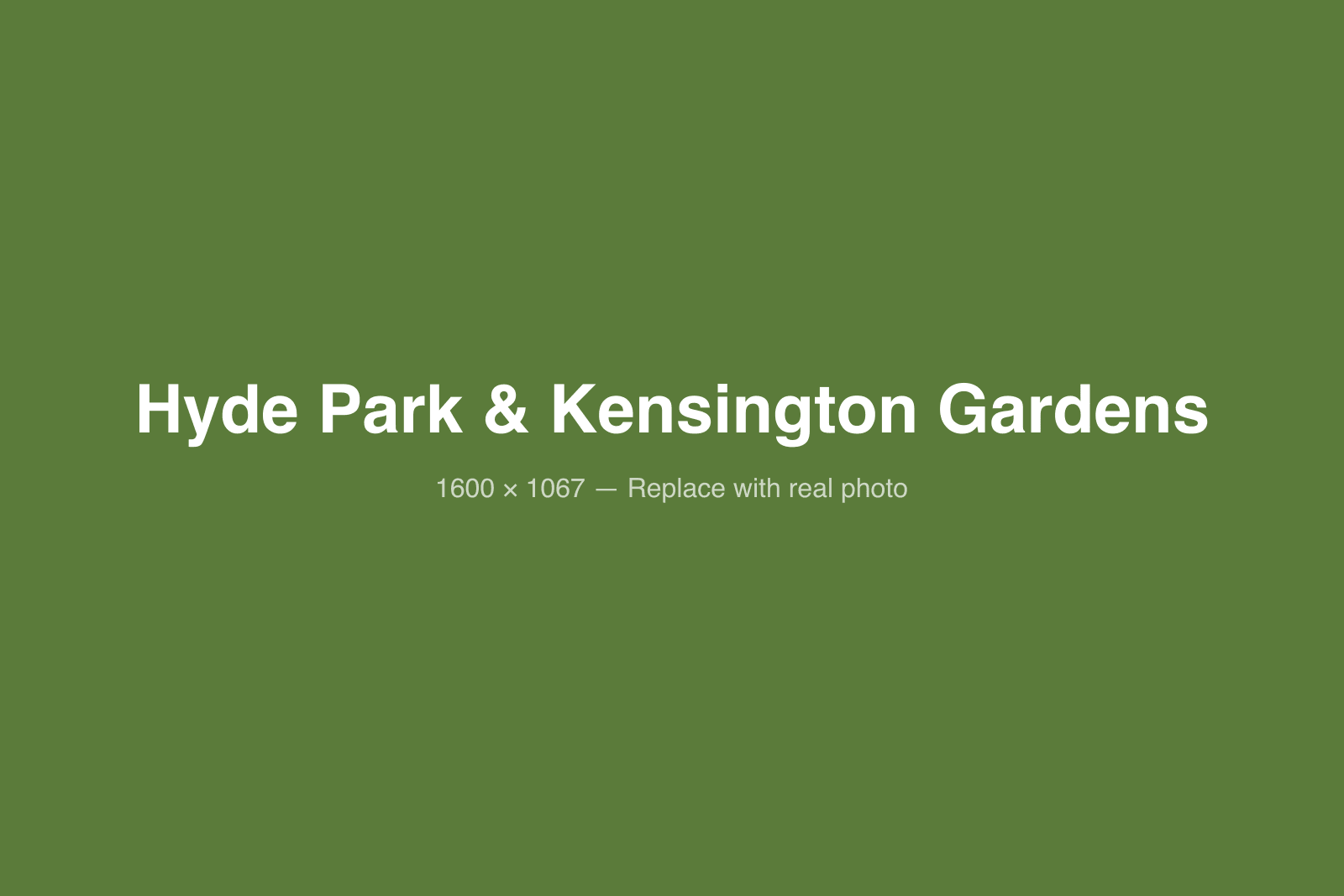 Hyde Park & Kensington Gardens
