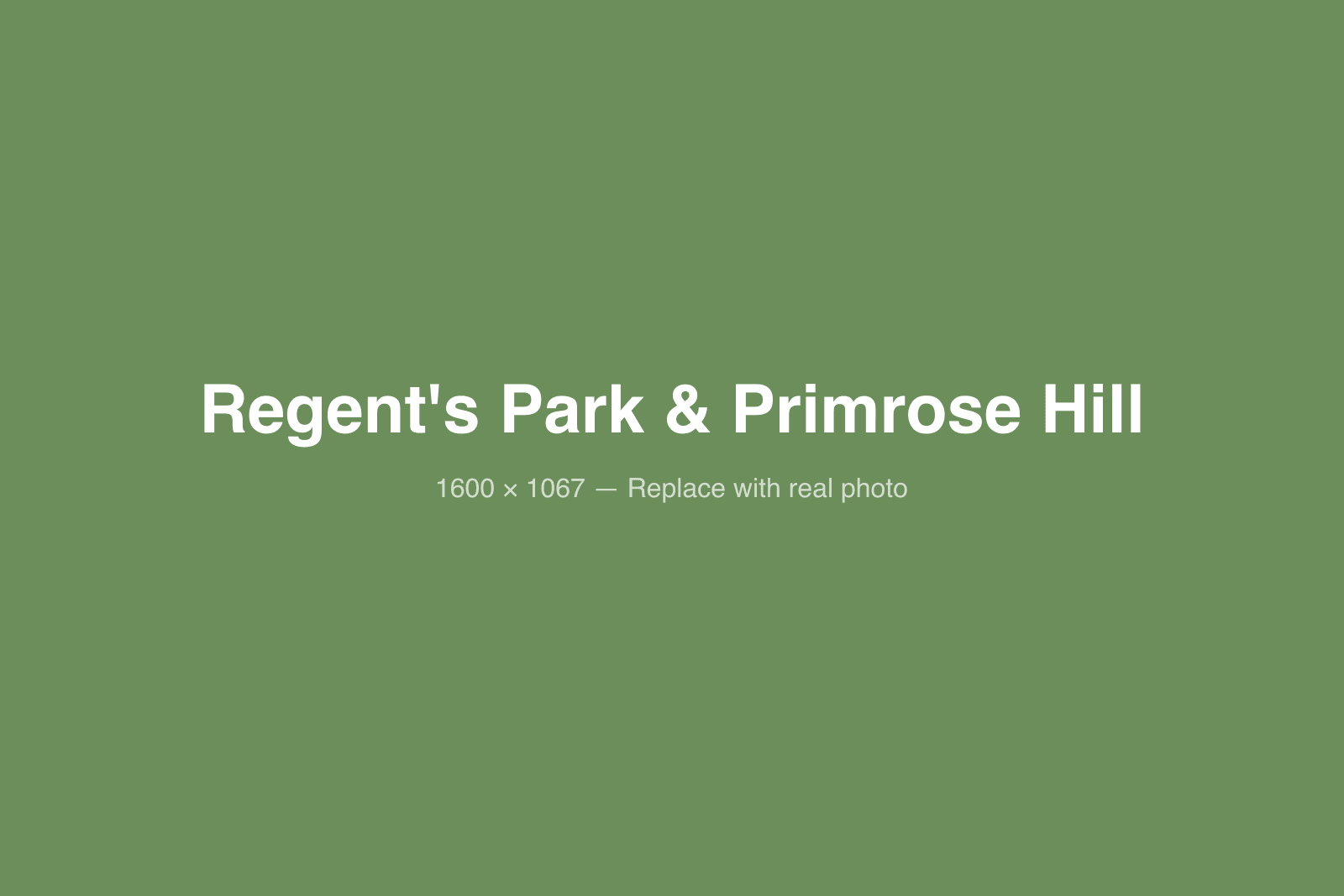 Regent's Park & Primrose Hill