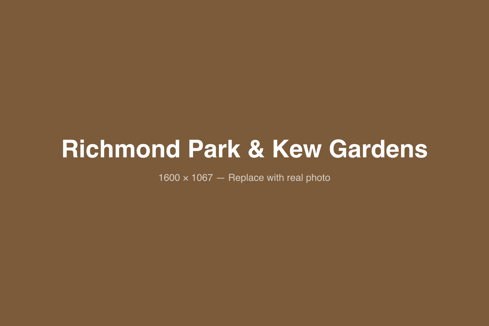 Richmond Park & Kew Gardens